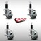 Service Caster 3'' SS Gray Poly Swivel 1-1/8'' Expanding Stem Caster Set with Brake, 4PK SCC-SSEX20S314-PPUB-TLB-118-4 - alternate 3